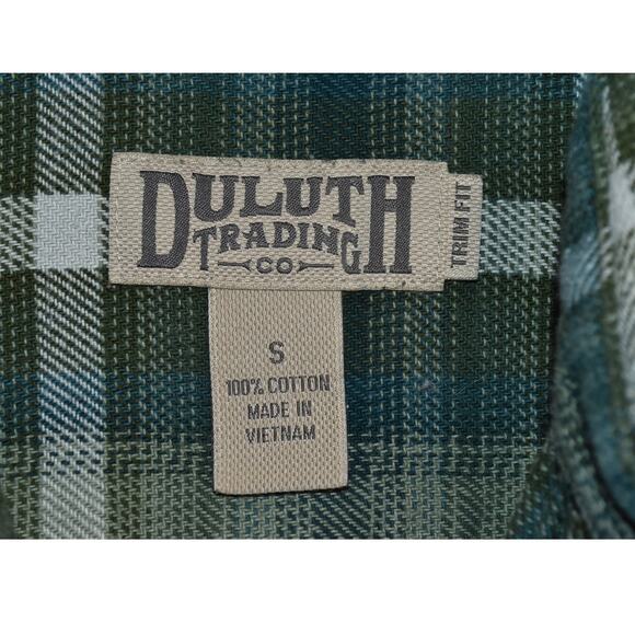 Duluth Trading Co. Trim Fit Men's Small Heavy Flannel Work Shirt Long Sleeve - Picture 5 of 7